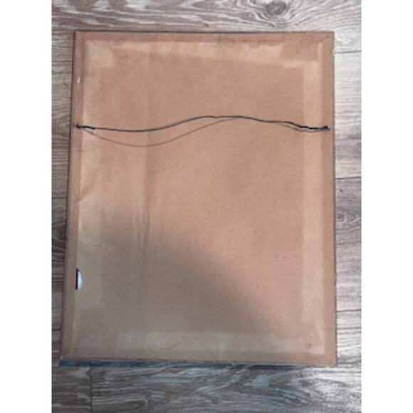 Vtg MCM Crewel Framed Wall Art Large Needlepoint Embroidered Floral Multi-color - Picture 8 of 11